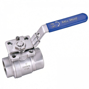 2PC High Platform Cast Steel Soft Seal Ball Valve 1000WOG