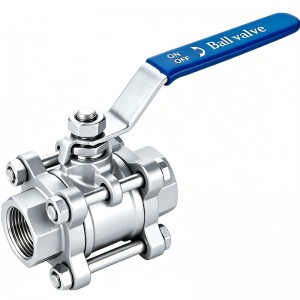 3PC Cast Steel Soft Seal Ball Valve 1000WOG