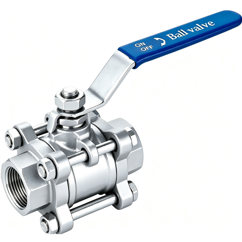 3PC Cast Steel Soft Seal Ball Valve 1000WOG