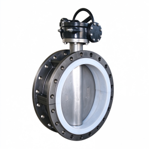 Concentric Fluoroplastic Lined Resilient Seated Flanged End Butterfly Valve
