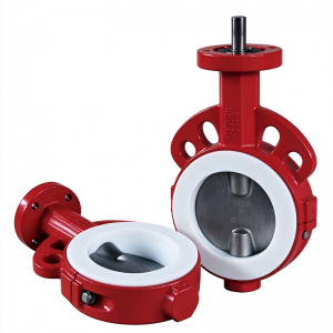 Concentric Fluoroplastic Lined Resilient Seated Wafer Type Butterfly Valve
