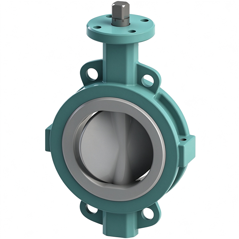 Concentric Fluoroplastic Lined Resilient Seated Wafer Type Butterfly Valve